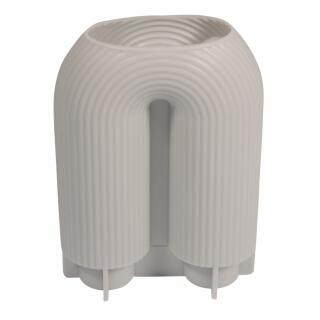 Silikon Gießform Vase U-Form geriffelt