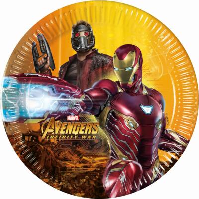 Avengers Infinity War - 8 Pappteller, 19 cm