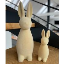 Hase beflockt stehend beige - Auswahl