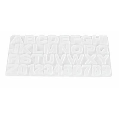 Silikon Gießform Buchstaben & Zahlen - ca 4 cm