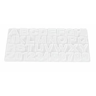 Silikon Gießform Buchstaben & Zahlen - ca 4 cm
