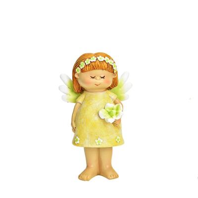 Blumenfee Fee mit Blumendekor - Auswahl Fee  groß - 13 cm - Blume in der linken Hand