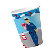 Party-Set Polizei 44-teilig - Teller Becher Servietten Trinkhalme für 8 Kinder