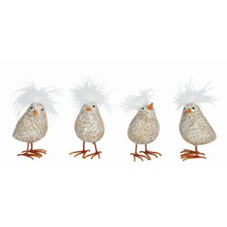Vogel mit Metallfüßen, 8 cm