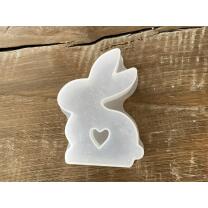 Silikonform Hase sitzend mit Herz 11,5 x 8 x 2,5 cm (641)