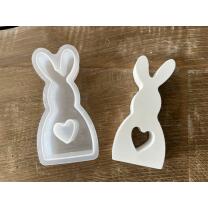 Silikonform Hase Langohr mit Herz 12,5 x 5,5 x 2,5 cm 628)