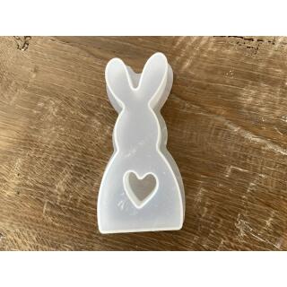 Silikonform Hase Langohr mit Herz 12,5 x 5,5 x 2,5 cm 628)