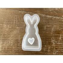 Silikonform Hase Langohr klein mit Herz 7,5 x 3,5 x 2,5...