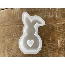 Silikonform Hase Knickohr mit Herz 12 x 7 x 2,5 cm (642)