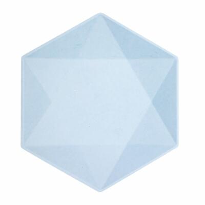 Vert Decor blau - Teller hexagonal 26,1 x 22,6 cm