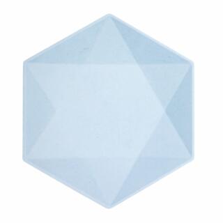 Vert Decor blau - Teller hexagonal 26,1 x 22,6 cm