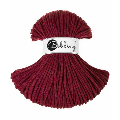 Bobbiny Premium Kordel 5 mm x 100 m Wine Red