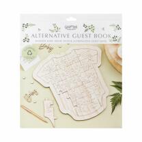 Babyparty Gästebuch Puzzle Baby Body, 18-teilig