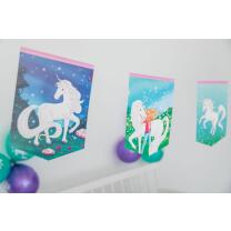 Sternenschweif Einhorn -  Wimpelkette,  3,5 m