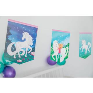 Sternenschweif Einhorn -  Wimpelkette,  3,5 m