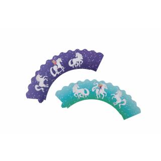 67-teiliges Party-Set - Sternenschweif Einhorn - Teller Becher Servietten XXL-Konfetti Muffin-Banderolen Picker Trinkhalme  für 8 Kinder