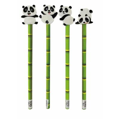 Bleistift mit Radierer - Panda, 4 Stück