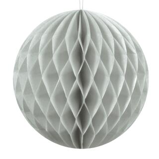 Wabenball aus Papier - Auswahl hellgrau 10 cm