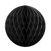 Wabenball aus Papier - Auswahl schwarz 10 cm