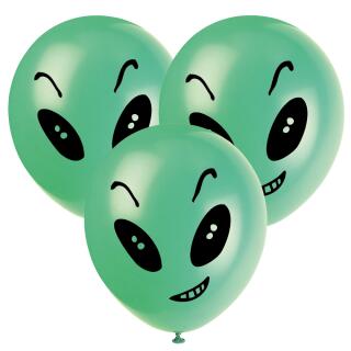 Alien   -  Luftballons, 8 Stück