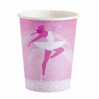 Pappbecher Ballerina - Ballett, 8 Stück