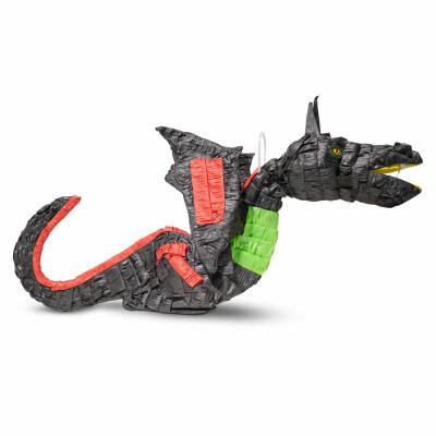 Pinata Drache schwarz 80 cm
