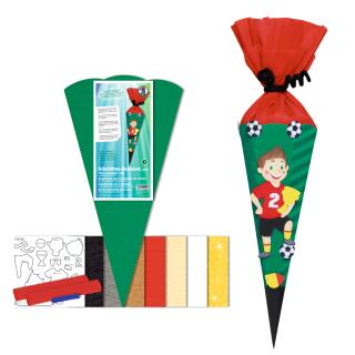 Einschulung - Bastelset Schultüte "mini" 41 cm - Fussball (3)