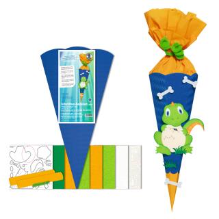 Einschulung - Bastelset Schultüte "mini" 41 cm - Dino (4)
