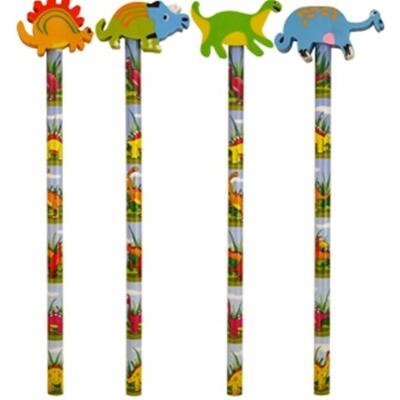 Bleistift mit Radierer - Dinosaurier, 4 Stück