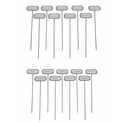 Kräuterstecker und Gemüsestecker aus Metall, 28 cm