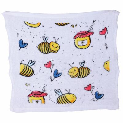 Magisches Handtuch - Bienen viele Bienen mit Blumen und Honig