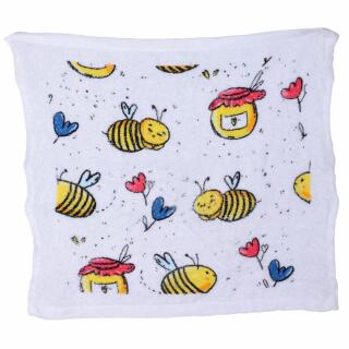 Magisches Handtuch - Bienen viele Bienen mit Blumen und Honig