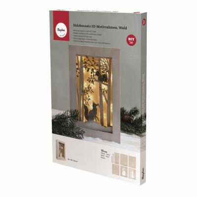 Holzbausatz 3D Motivrahmen - Wald