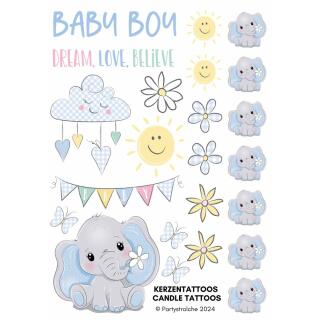 Kerzentattoos Baby Elefant 2