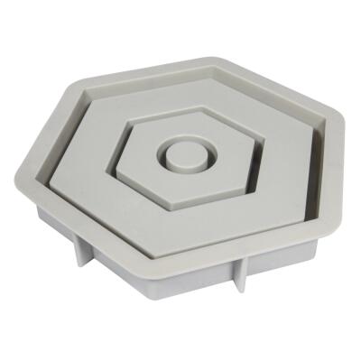 Silikon Gießform Kerzenständer Hexagon + Folienschablonen