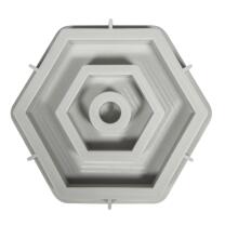 Silikon Gießform Kerzenständer Hexagon + Folienschablonen