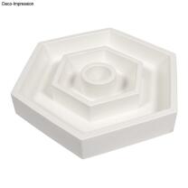 Silikon Gießform Kerzenständer Hexagon + Folienschablonen