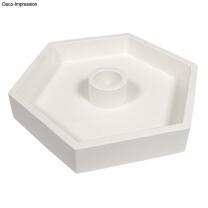 Silikon Gießform Kerzenständer Hexagon + Folienschablonen