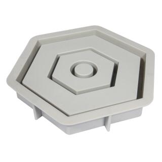 Silikon Gießform Kerzenständer Hexagon + Folienschablonen