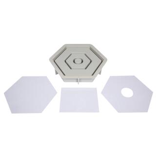Silikon Gießform Kerzenständer Hexagon + Folienschablonen