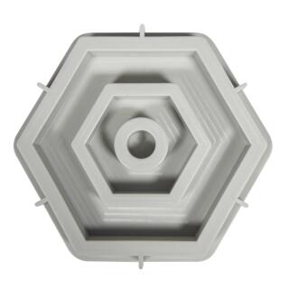 Silikon Gießform Kerzenständer Hexagon + Folienschablonen