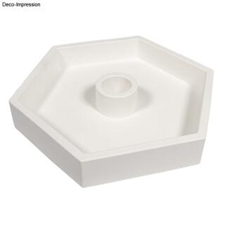 Silikon Gießform Kerzenständer Hexagon + Folienschablonen