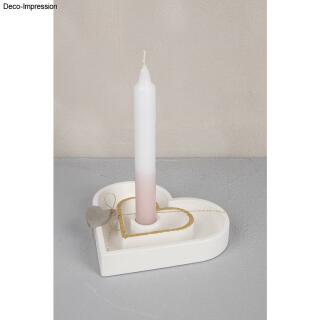 Silikon Gießform Kerzenständer Herz + Folienschablonen