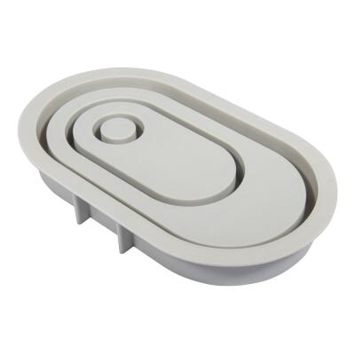 Silikon Gießform Kerzenständer oval + Folienschablonen