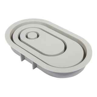 Silikon Gießform Kerzenständer oval + Folienschablonen