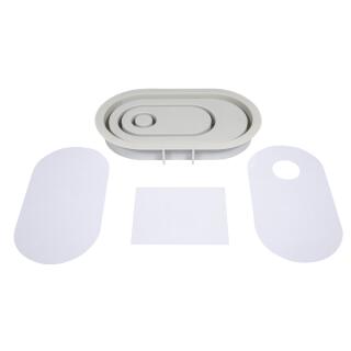 Silikon Gießform Kerzenständer oval + Folienschablonen