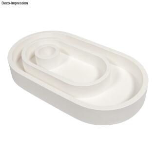 Silikon Gießform Kerzenständer oval + Folienschablonen