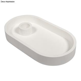 Silikon Gießform Kerzenständer oval + Folienschablonen