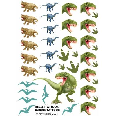 Kerzentattoos Dinosaurier