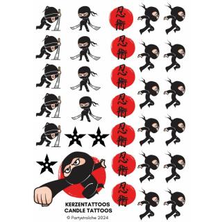 Kerzentattoos Ninja